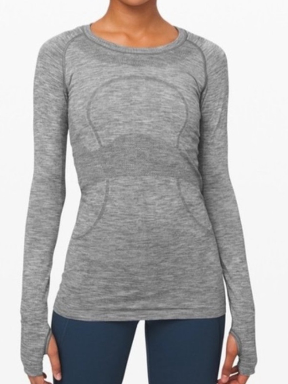 Lululemon Gray Swiftly Tech Long Sleeve Top Size 8